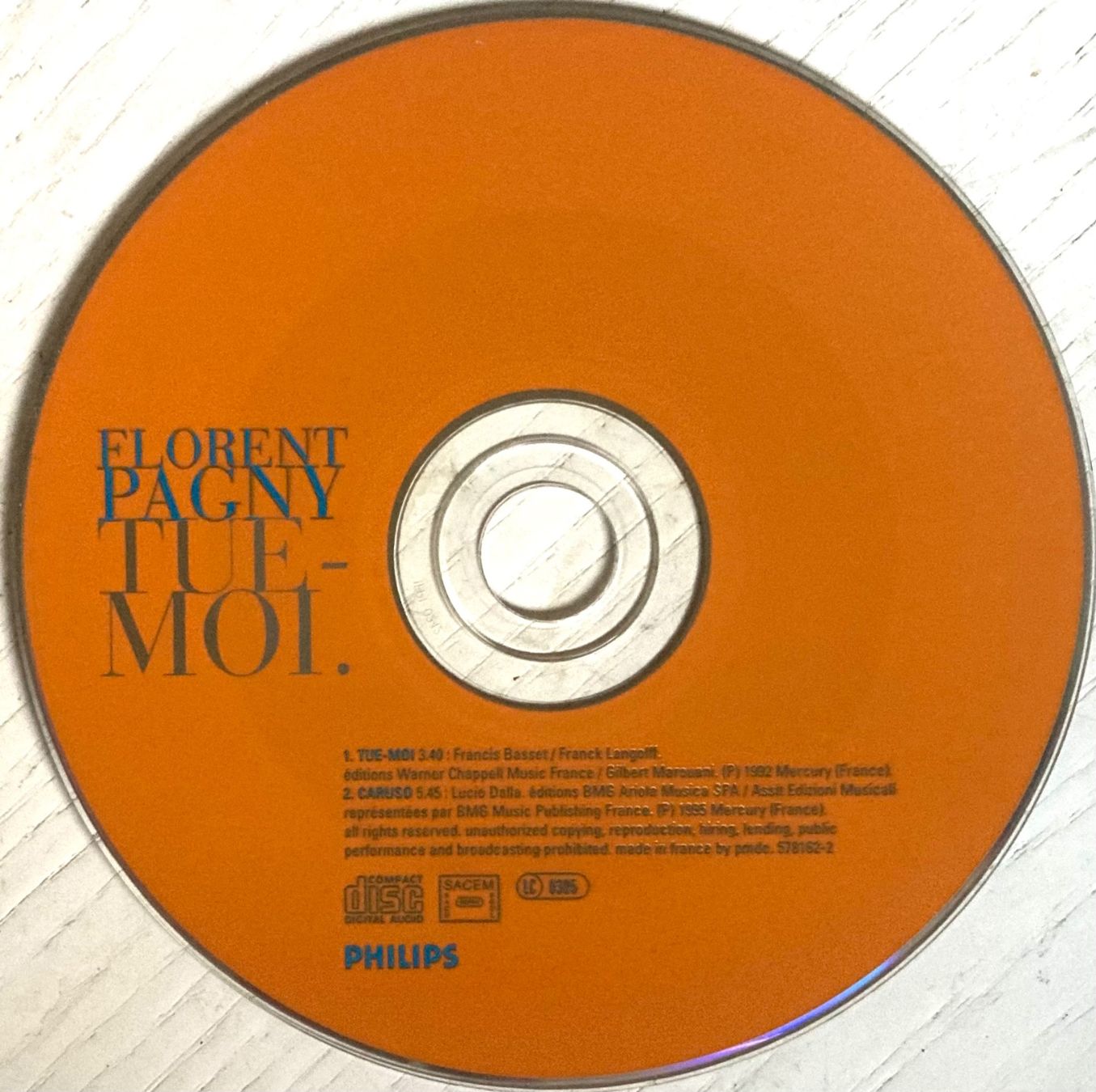 CDs: FLORENT PAGNY - TUE-MOI – D'occasion à Poliez-Pittet par Newtown-Records 2