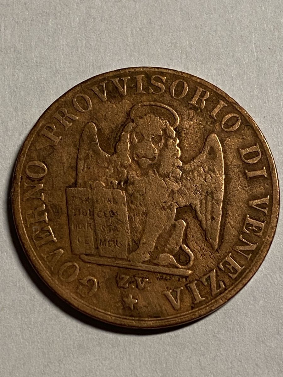 Tutti le monete: Venezia, RARE, 5 centesimi 1849 R – Usato da Corsier-sur-Vevey venduto da Ginoarturo
