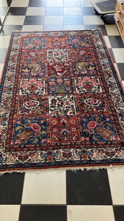 Grand Tapis Ancien Perse Bakhtiar - Début XXème - 100% Laine Noué Main - 136x203cm
