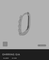 Fleur de Nuit-Ohrring Gia Silber 15 mm