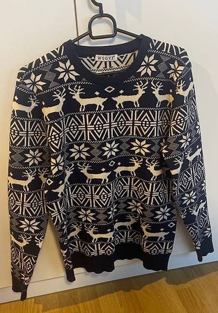 Ugly Christmas Sweater Navy Grösse M