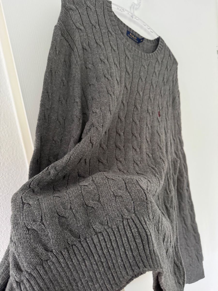 Polo Ralph Lauren Maglioni & Felpe: Polo Ralph Lauren Strickpullover Zopfmuster Grau Grösse XL – Usato da Wetzikon ZH venduto da Jan_wojt 7