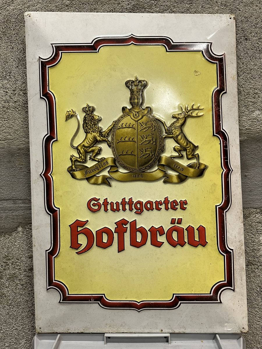 Insegne: Stuttgarter hofbräu bier Werbung Reklame – Usato da Reinach AG venduto da rares75