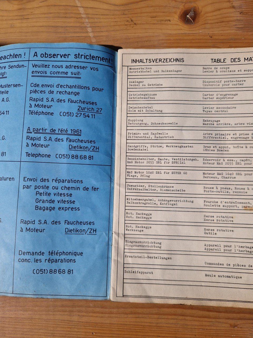 Tracteurs: Original Ersatzteilliste Rapid Special / Super 60 – D'occasion à Dürnten par Bachtel84 1