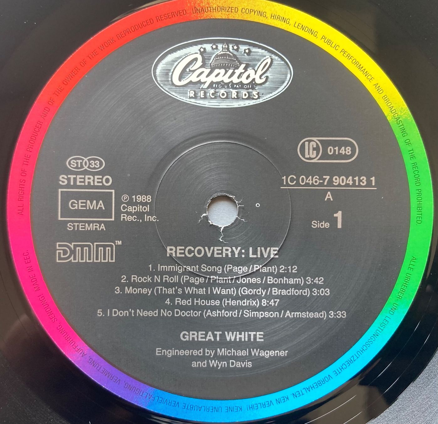 Schallplatten: GREAT WHITE - RECOVERY: LIVE! – Gebraucht aus Poliez-Pittet von Newtown-Records 2