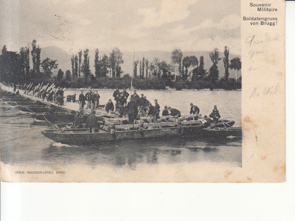 Ansichtskarten: Pontonier Kompagnie 4 Brugg 1903 – Gebraucht aus Bürglen TG von StampGraf