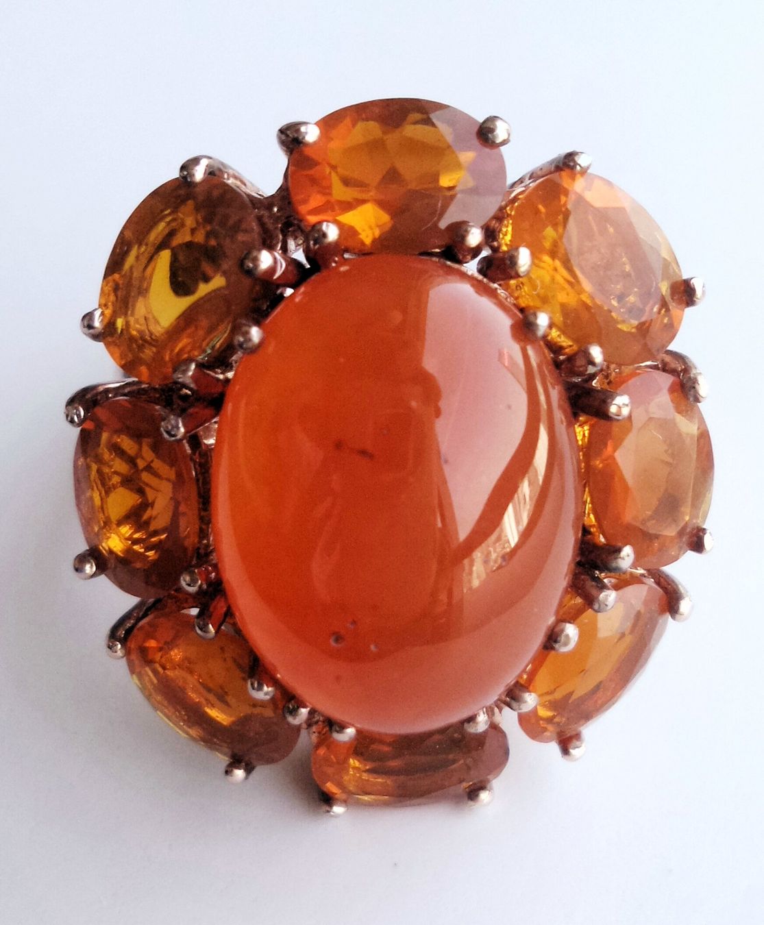 Anelli: Edelstein Fingerring orange – Nuovo e nell'imballaggio originale da Zürich venduto da adriben 7