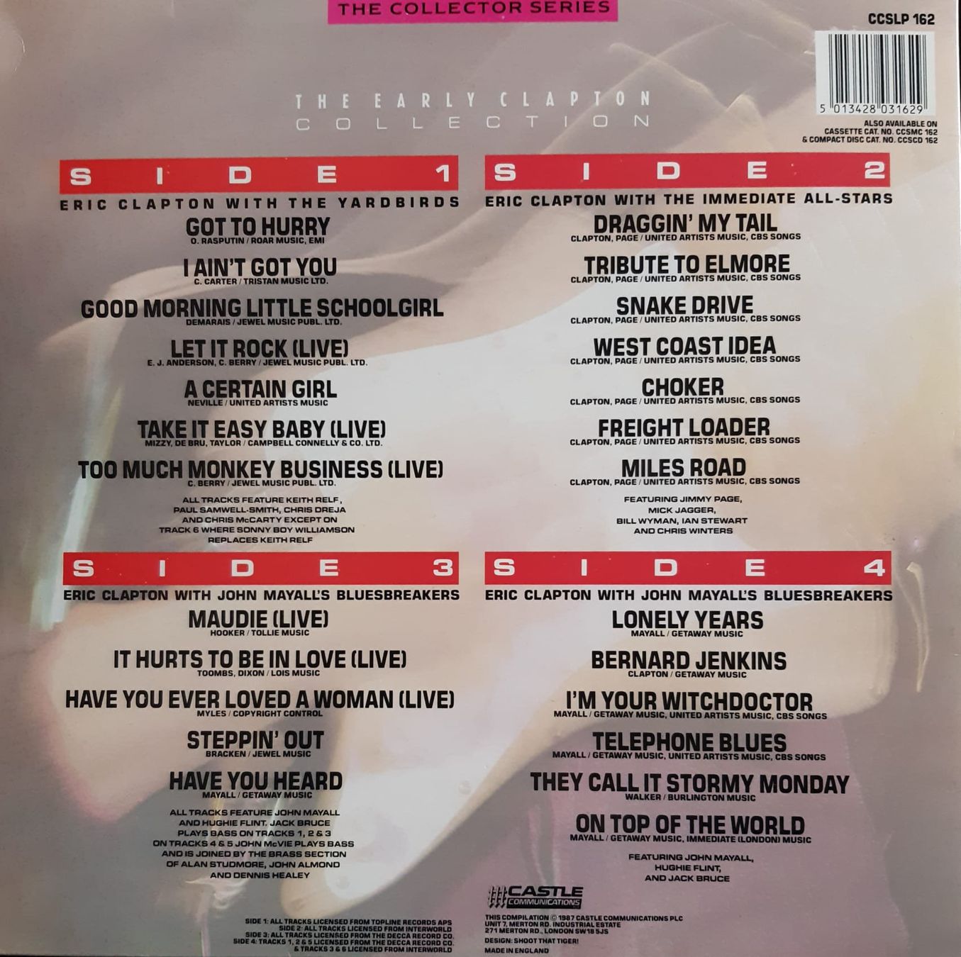 Dischi in vinile: ERIC CLAPTON: The Early Clapton Collection CASTLE – Usato da Frick venduto da kyb_yq8h 2