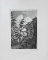Pfäfers Bad von Süden Lithographie