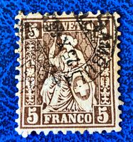 Sitzende Helvetia GESTEMPELT    Siehe Original Fotos   