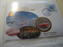 Medaillenbrief Patrouille Suisse, 2014, 45 Jahre, o Münster
