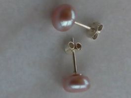 Perlen Ohrstecker, Silber 925
