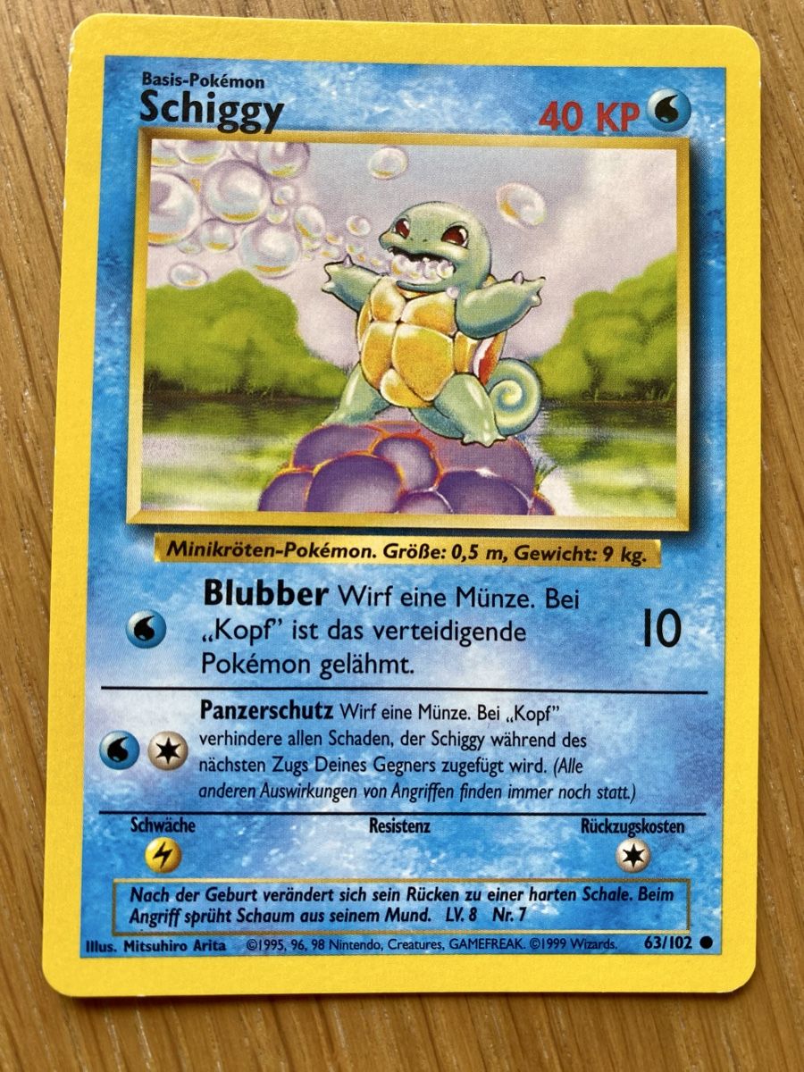 Pokémon Carte collezionabili: Pokémon Karten Set 6 Stück Basis Starter 1. Generation 1999 – Usato da Haldenstein venduto da lisipe 6