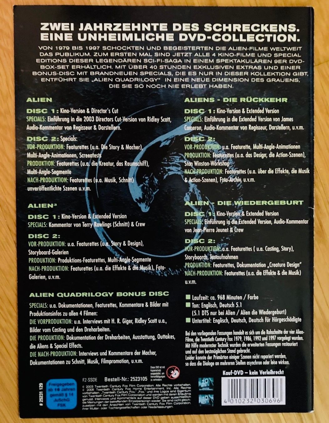 Tutti i DVDs: Alien Büste 25th Anniversary Edition – Usato da Bern venduto da RageMM87 6