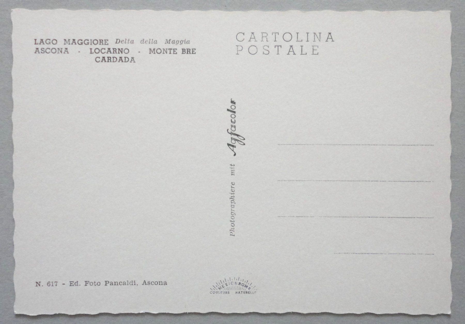 Cartoline postali: Lago Maggiore - Delta della Maggia – Usato da Fétigny venduto da Billy2miny 1