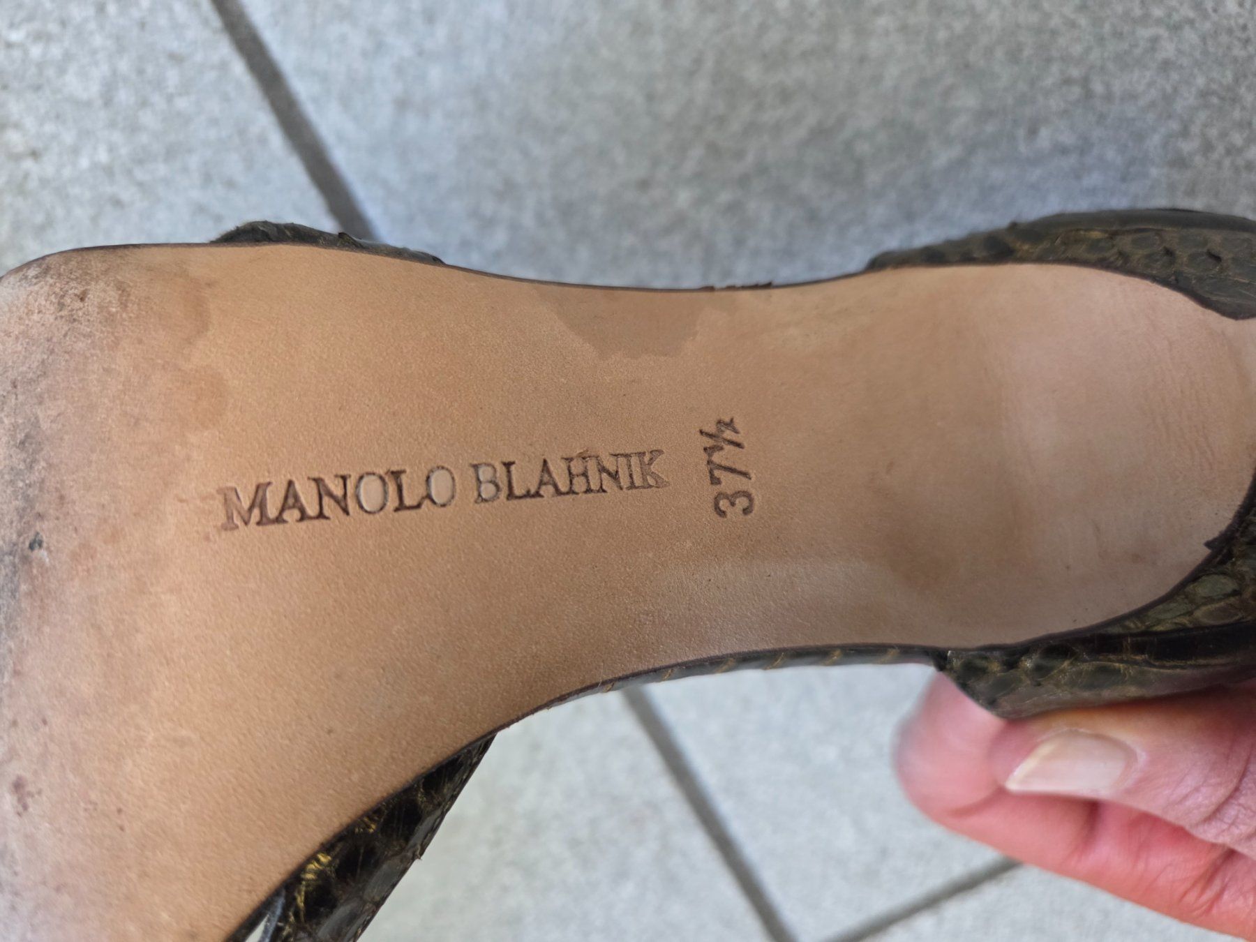 Scarpe da donna: Manolo Blahnik Slingpumps, Gr. 37, 5 Olive – Usato da Zürich venduto da Isa0111 5