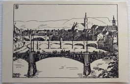 AK Künstlerpostkarte BASEL, Ernst Buchner, 1914