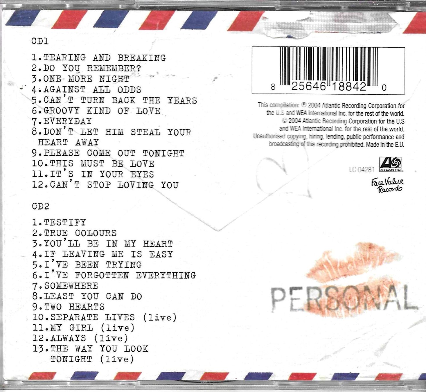 CD: Phil Collins 2 CD's - Love Songs – Usato da Savagnier venduto da Ne2065 1