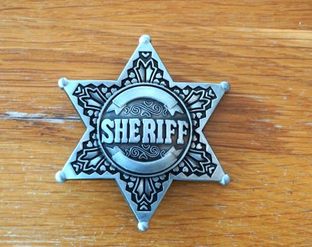 Gürtelschnalle aus Metall "Sheriff"