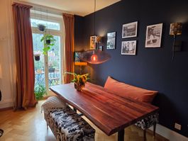 Esstisch massiv Holz schöne Maserung - Höhenverstellbar!
