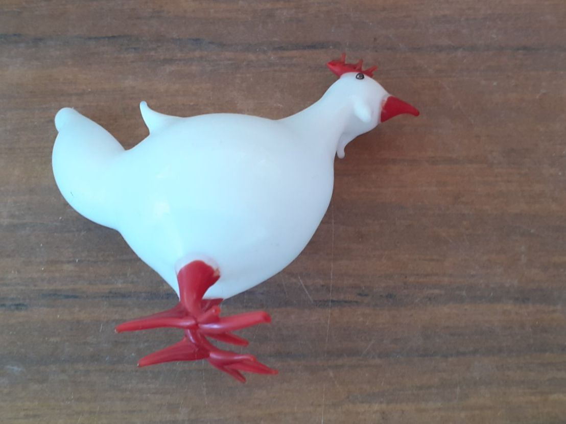 Statuette: Figur Glas Huhn Lauscha – Usato da Mörschwil venduto da antiksalon 9