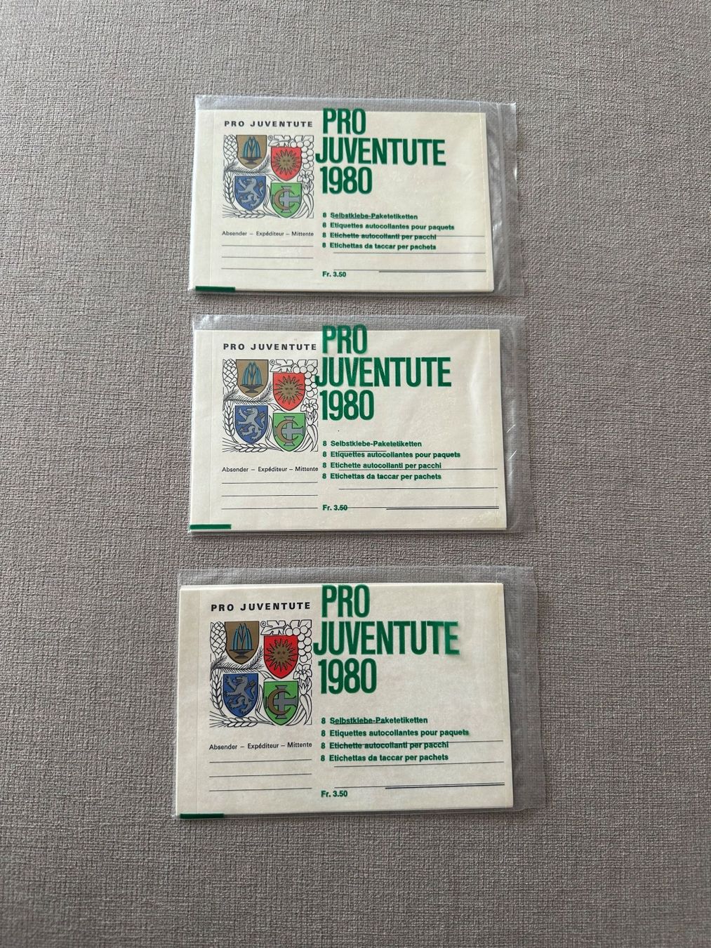 Sticker: PRO JUVENTUTE 1980 / ETIKETTEN – Nuovo (secondo la descrizione) da Basel venduto da Mischao77 1