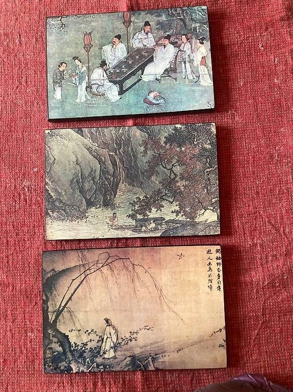 Dipinti: 3 Gemälde im chinesischen Vintage-Stile – Usato da Affoltern im Emmental venduto da mar_6zqr