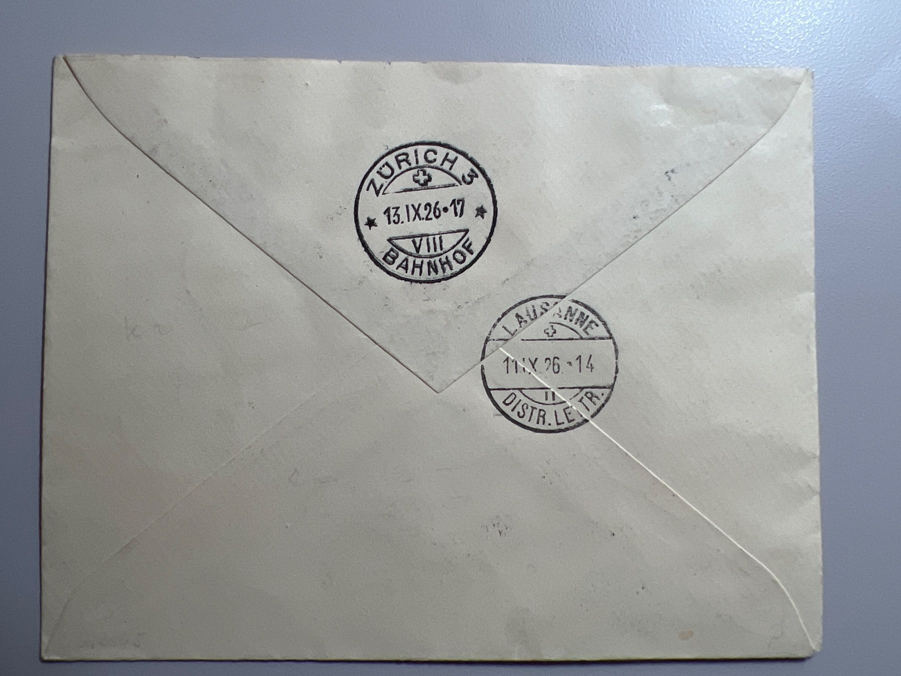 Tutti i francobolli: Flugpostbrief Comptair Lausanne 1926 CS7 – Usato da Buchrain venduto da wmm 1
