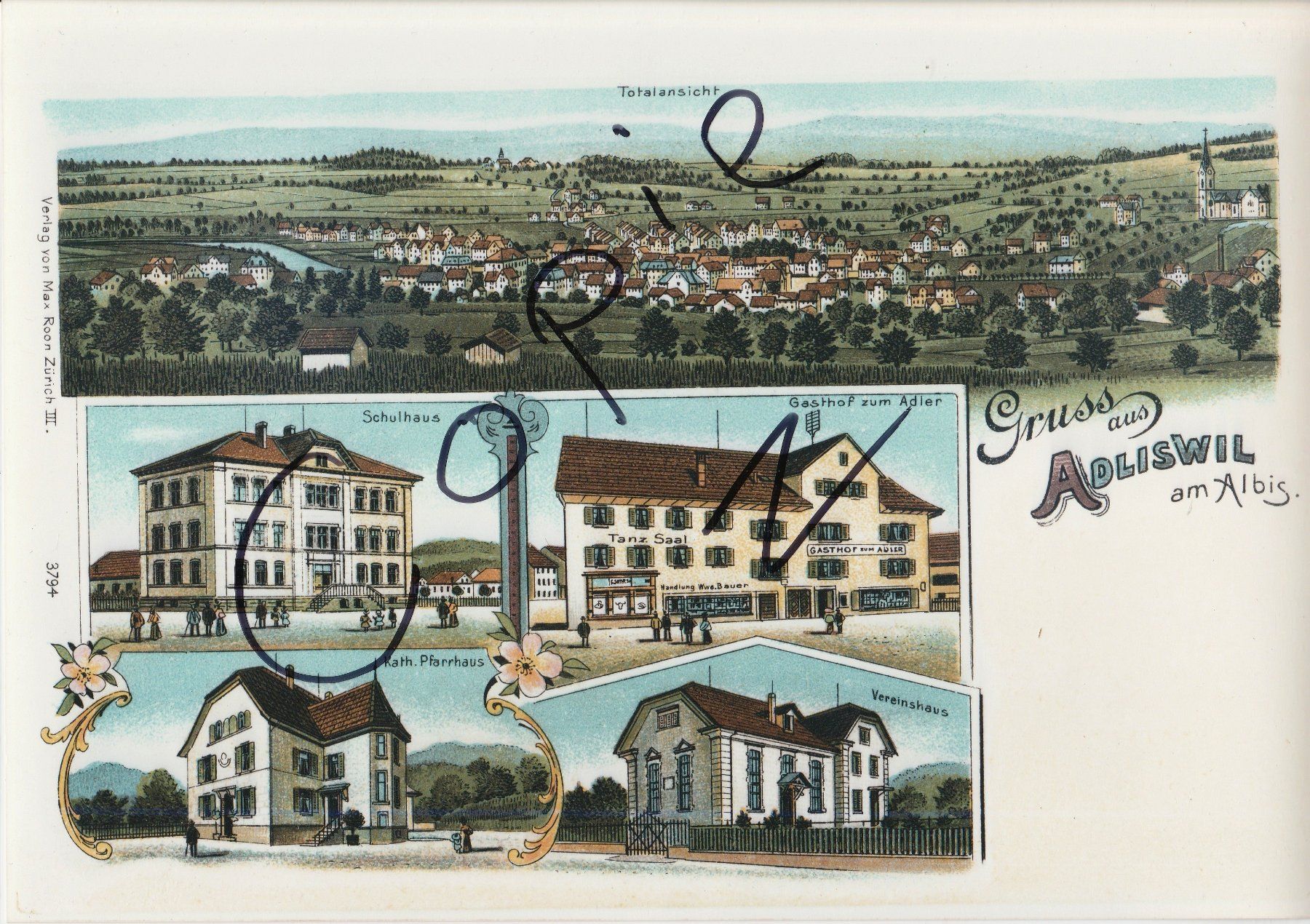 Cartoline postali: Gruss aus Adliswil am Albis – Usato da Fällanden venduto da Blausegelfliege