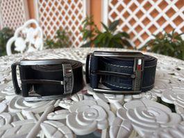 🔥 2x TOMMY HILFIGER Ledergürtel Paket – Schwarz & Blau 🔥