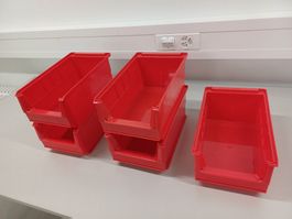 Sichtlagerboxen Stapelbar 5 Stk. rot