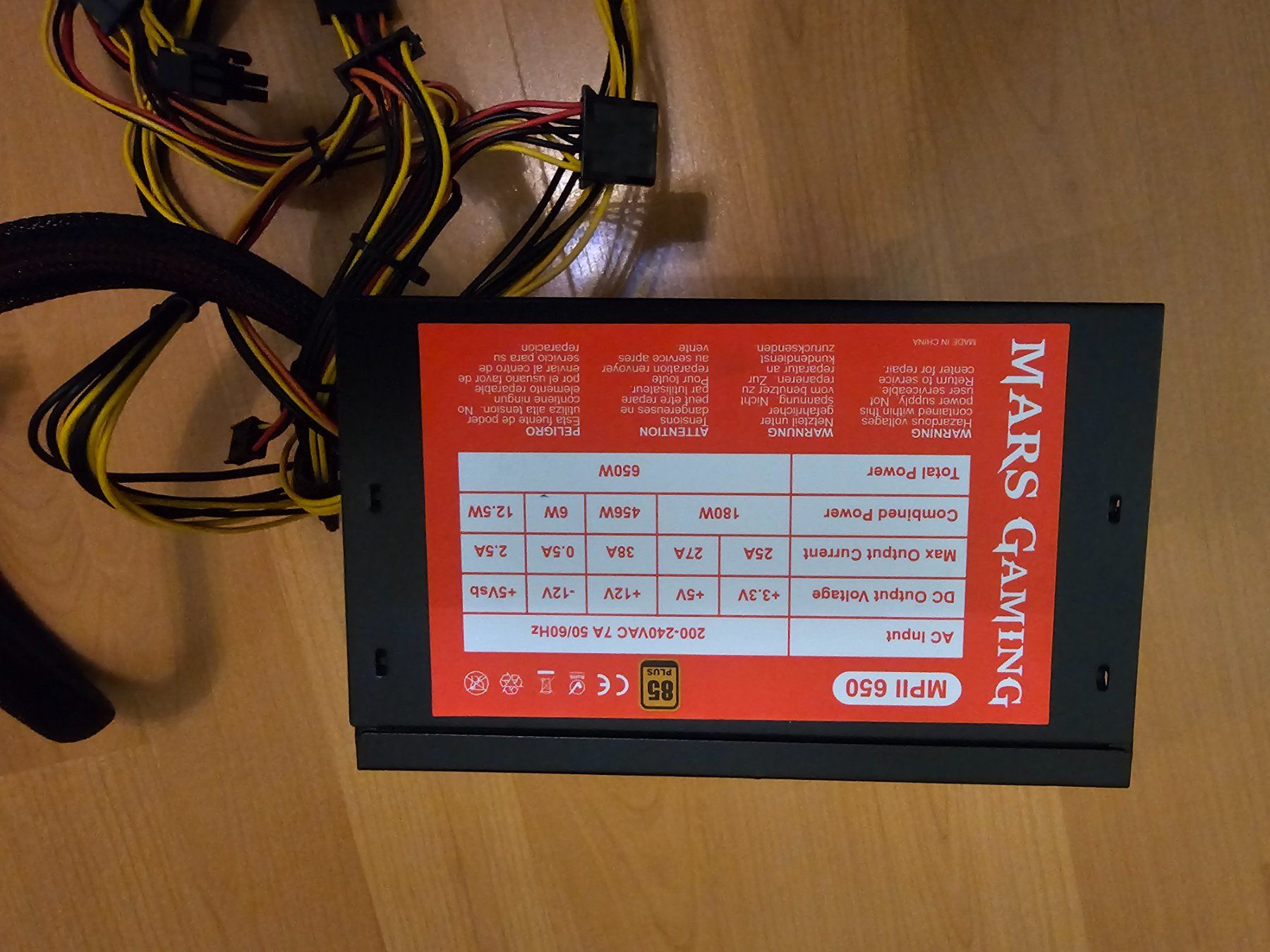 Componenti elettronici: Gebrauchtes Mars Gaming 650 W Netzteil – Usato da Neuhausen venduto da rpy_h2b8 1