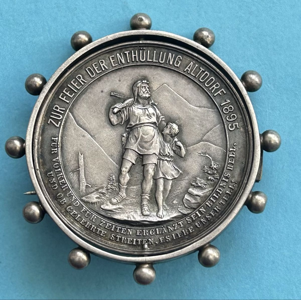 Medaillen: Zur Feier der Enthüllung des Telldenkmal 1895 – Gebraucht aus Gossau SG von Gallus00