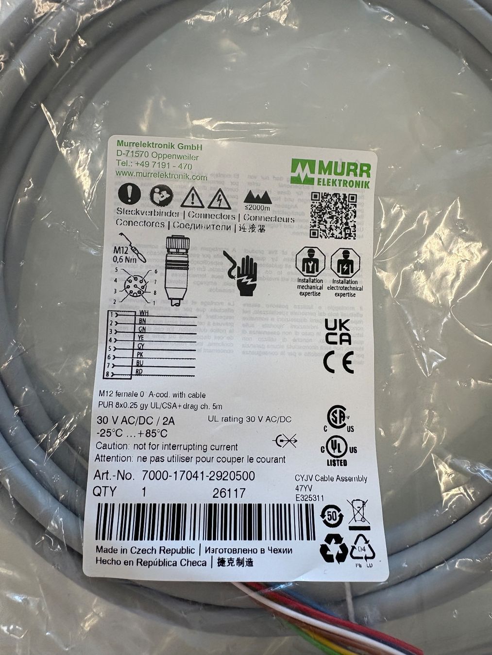 Cavi: Kabel M12 8pol female gerade 5m – Nuovo e nell'imballaggio originale da Hedingen venduto da Luana02 2