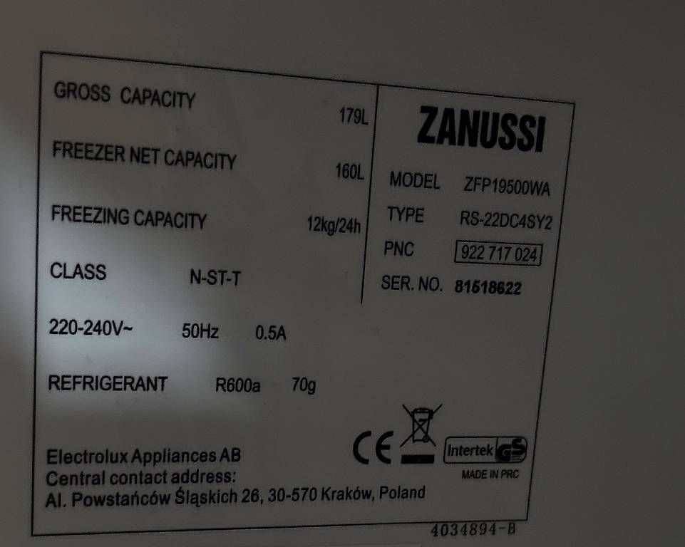 Zanussi Congelatori: Congelateur Zanussi – Usato da St-Maurice venduto da sha_c9r5 3