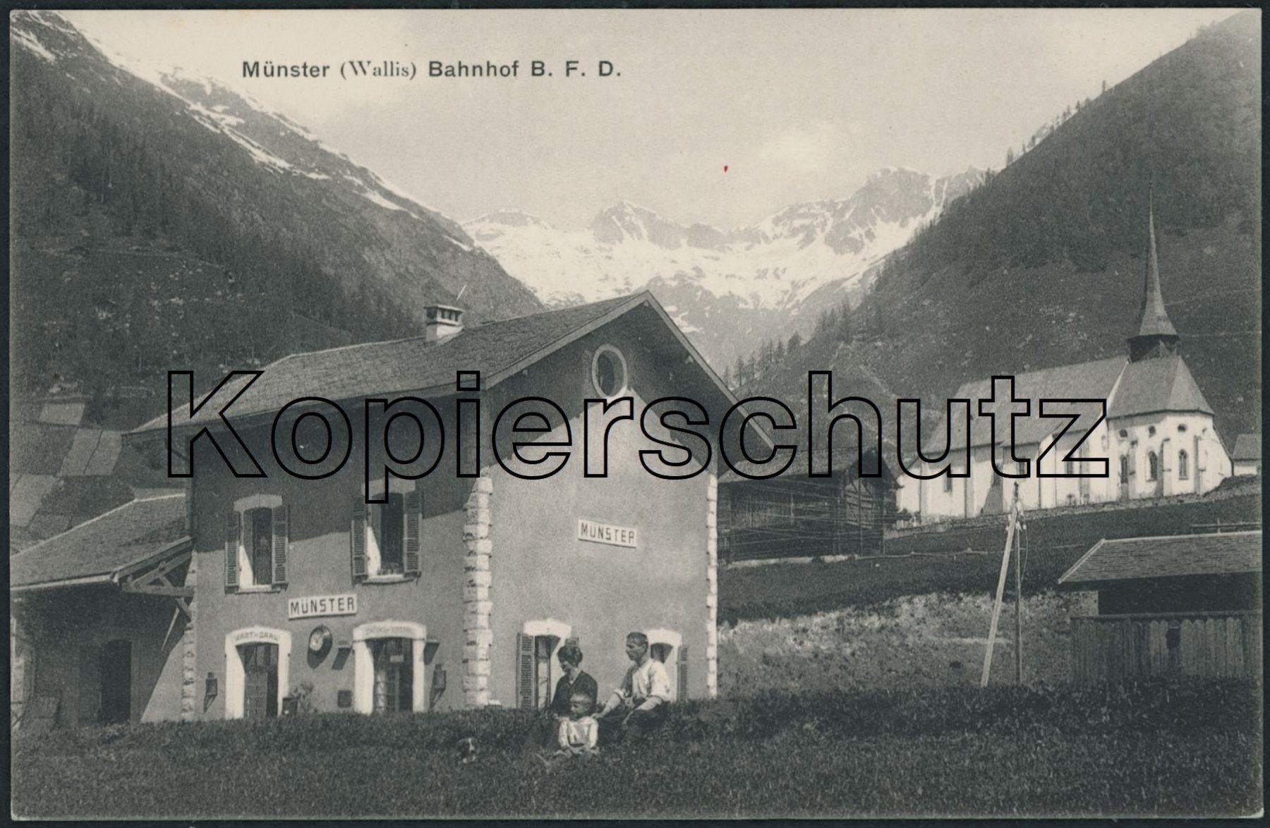 Cartoline postali: VS Münster - Bahnhof - Bahn FO – Usato da Schindellegi venduto da dolpitz