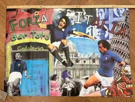 Pop Art Poster "Forza Italia" Vintage Camaleon Zürich