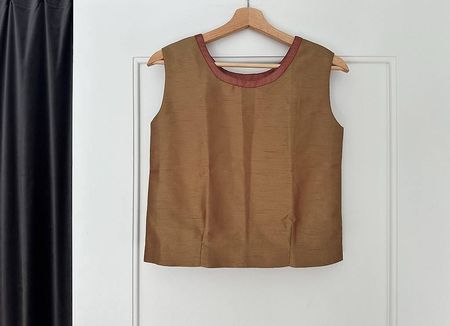 Top aus Naturseide | Vintage | XS