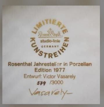 Tutte le decorazioni: V. Vasarely pour Rosenthal éd. limitée – Nuovo (secondo la descrizione) da Lausanne venduto da gmax8995 4