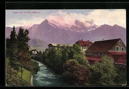 Ragaz, Teilansicht mit Falknis und Fluss
