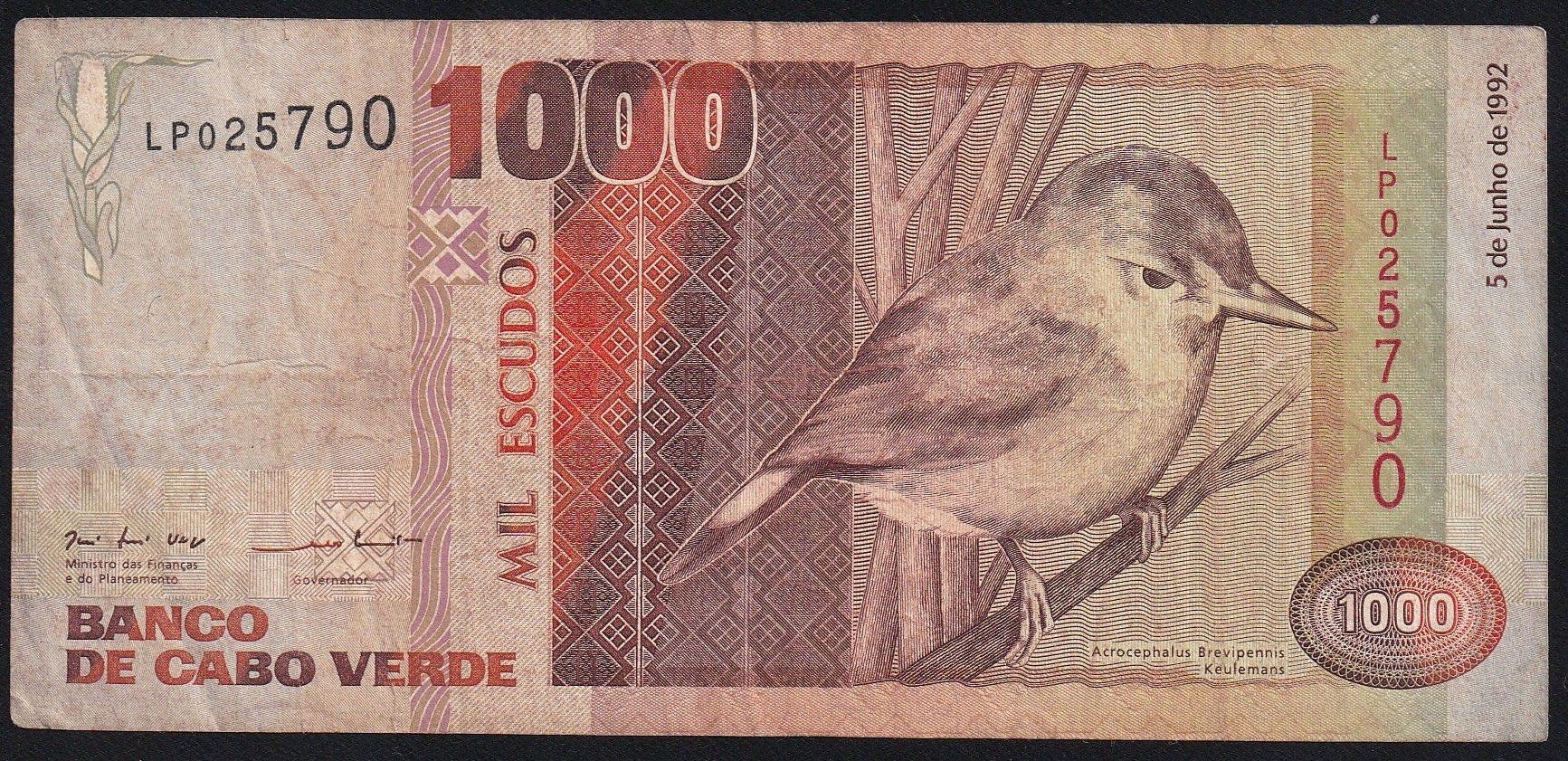 Banconote: Kap Verde 1000 Escudos 1992 – Usato da Brugg AG venduto da banknoten_muesli