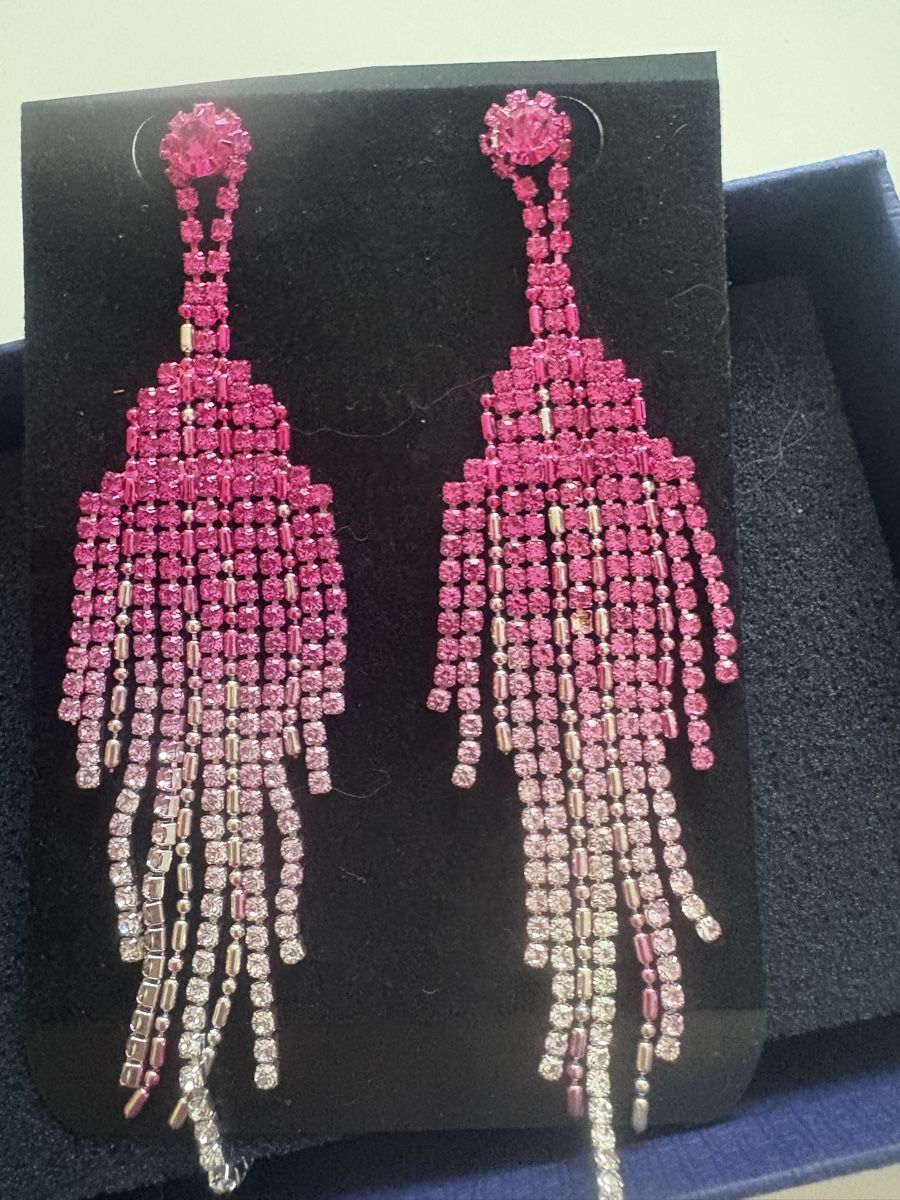 Orecchini pendenti & Orecchini a lobo: Glamouröse Pinke Ohrringe , NEU – Nuovo (secondo la descrizione) da Obbürgen venduto da bugi6868 2
