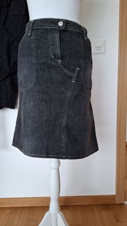 Jupe en jean grise PINKO - T. 36