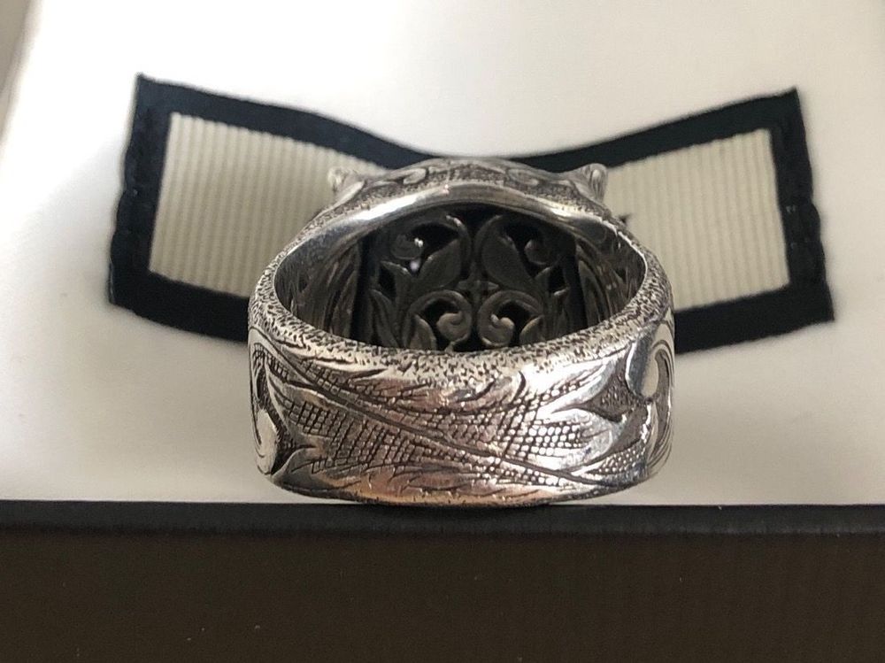 Gucci angry hot sale cat ring