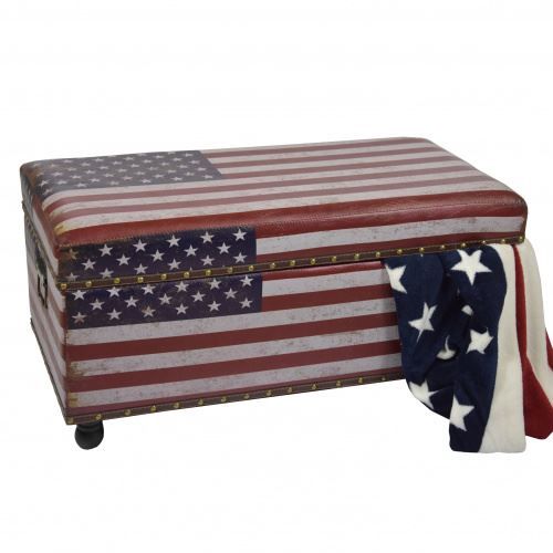 Sonstiges für Haushalt & Wohnen: Ottoman USA Flagge Vintage Large – Neu (gemäss Beschreibung) aus Schalunen von schwabspielautomaten