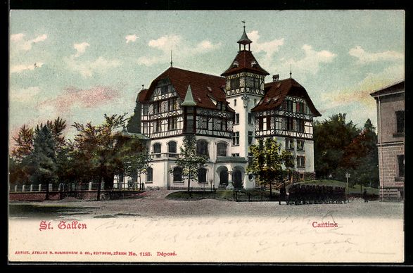 Cartoline postali: AK St. Gallen, Kantine – Usato da Berlin venduto da bartko-reher