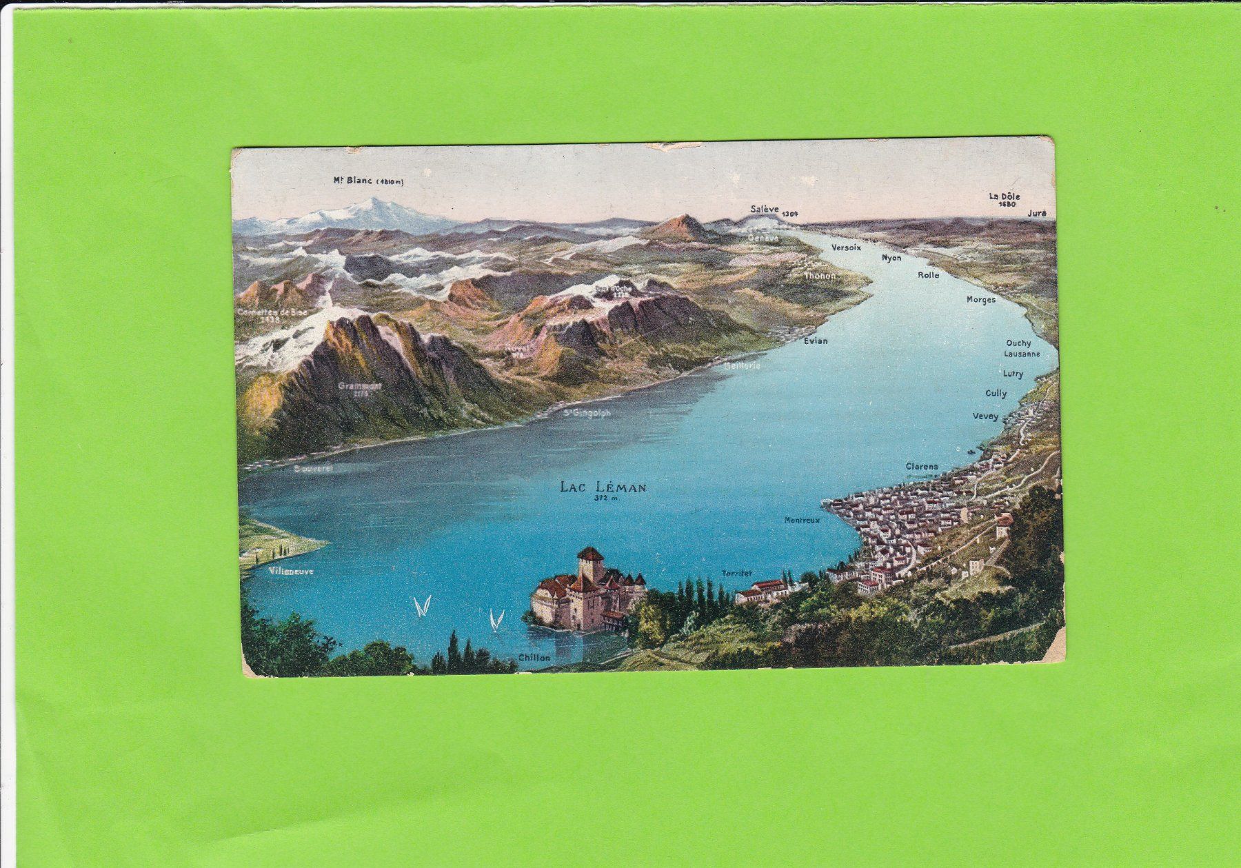 Cartoline postali: Panorama Lac Léman – Usato da St. Peterzell venduto da neckertal