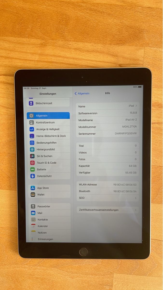 Apple Tablet PC: Apple iPad Air 2 64 GB – Usato da Zürich venduto da Uhluupu
