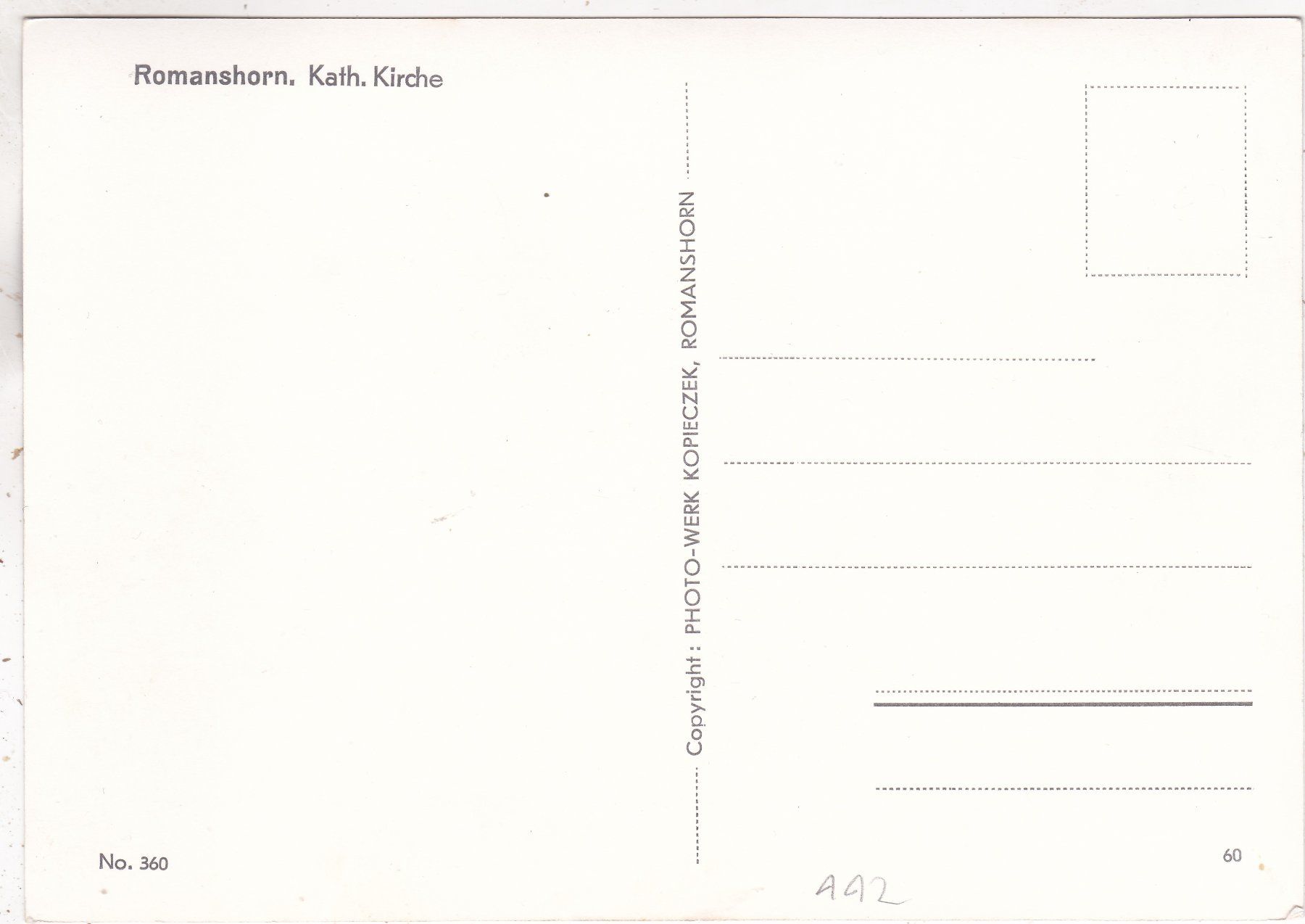 Cartes postales: Romanshorn Kath. Kirche – D'occasion à Herisau par Lisegrat2008 1