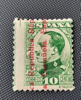 Spanien dezentriert briefmarke